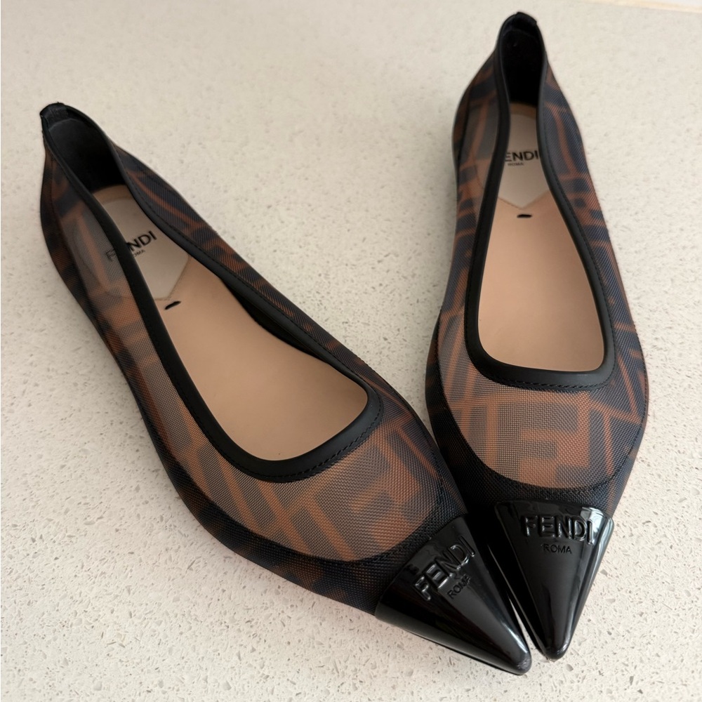 Fendi Fendi FF Mesh Ballet Flats Size EU 36.5 US 6.5 - Picture 2 of 9